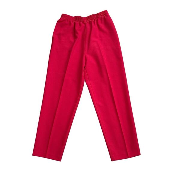 ALIA Womens Petite Size 12P Red Polyester Elastic Waist Pull On Pants 26" Inseam - Picture 1 of 4